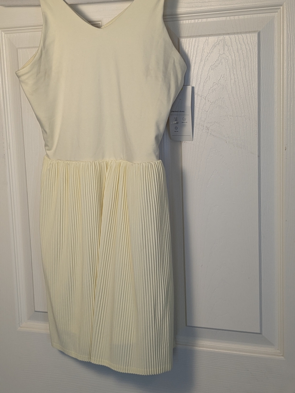 all in motion Cream Girls' Pleated Skater Dress